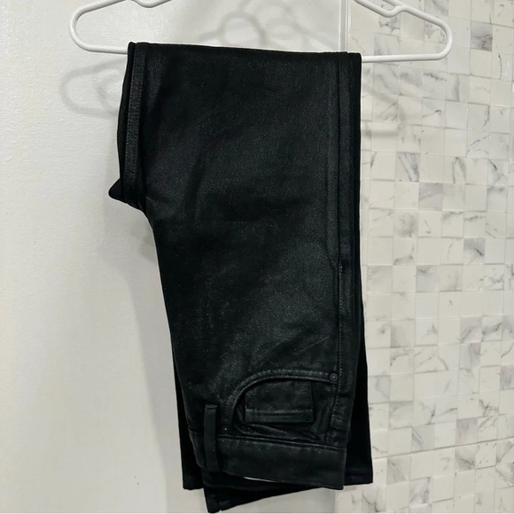 Hudson Noa Mid-Rise Crop Black Coated Jeans Size 25 - Picture 10 of 10